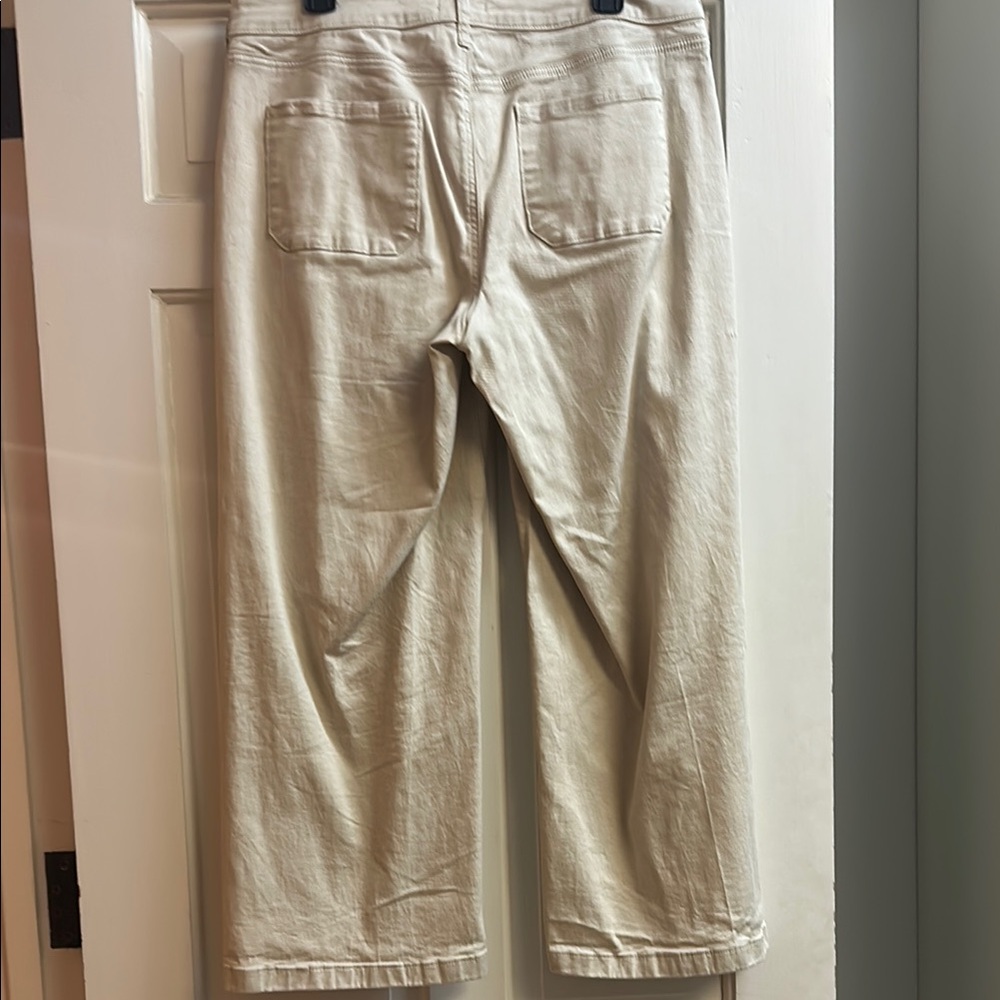 NYDJ Light Tan Wide Leg Twill Pants - Picture 5 of 5